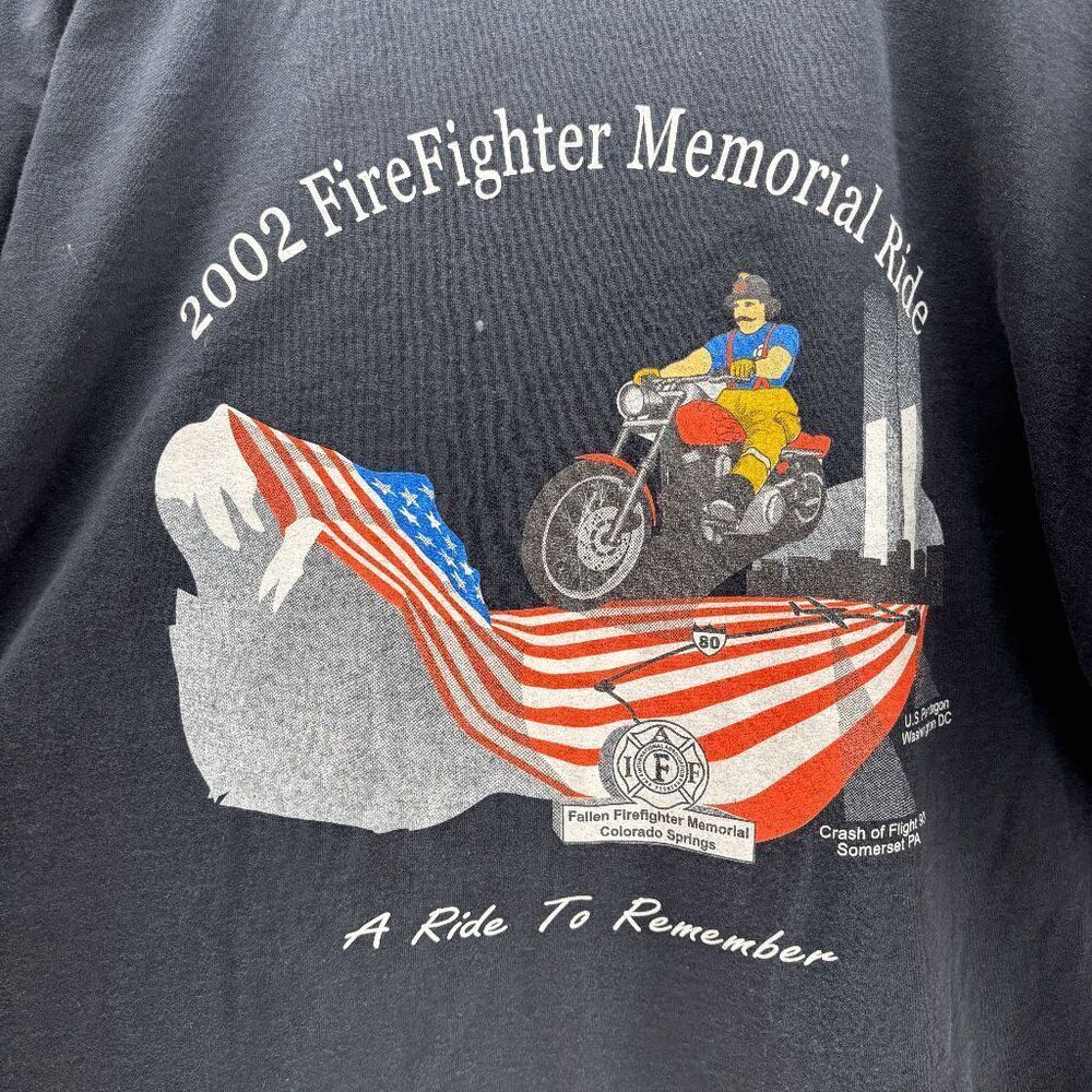 Ride to Remember 9/11 Memorial Ride Twin Towers Pentagon Somerset Shirt Size XL‎